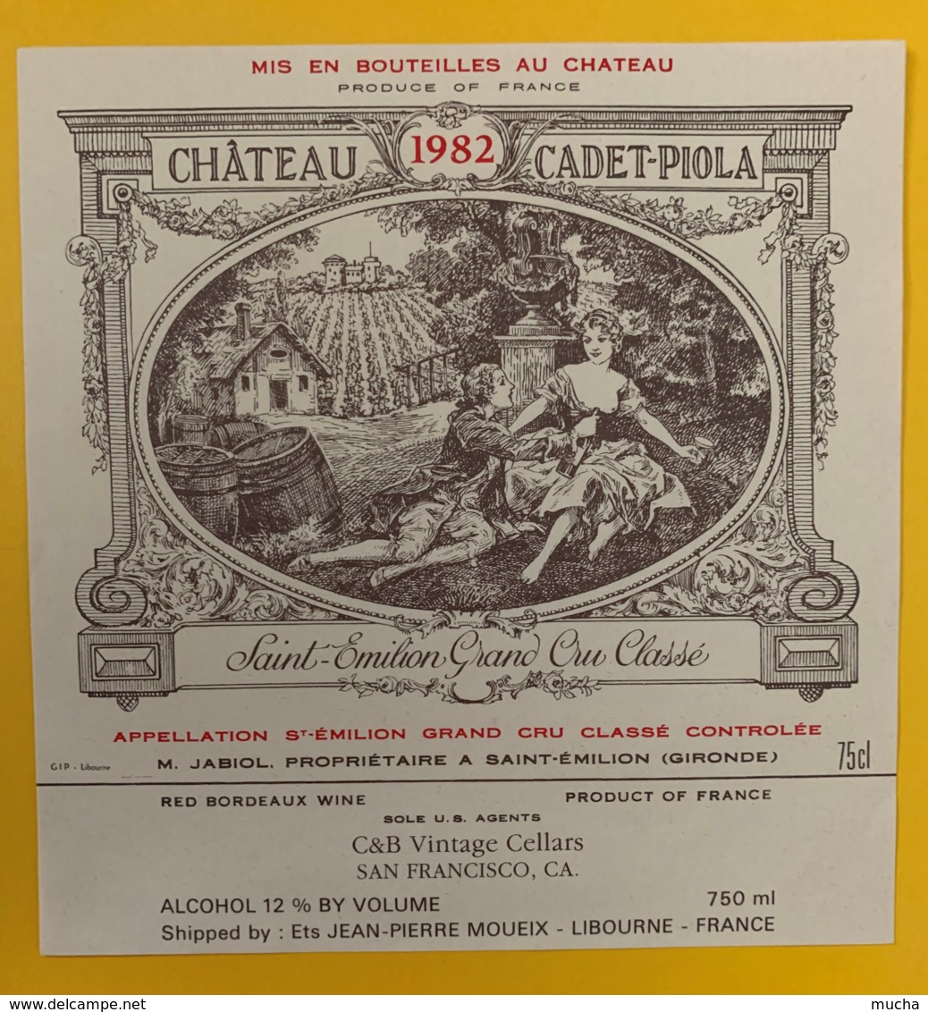 10328 - Château Cadet-Piolla 1982 Saint Emilion - Bordeaux