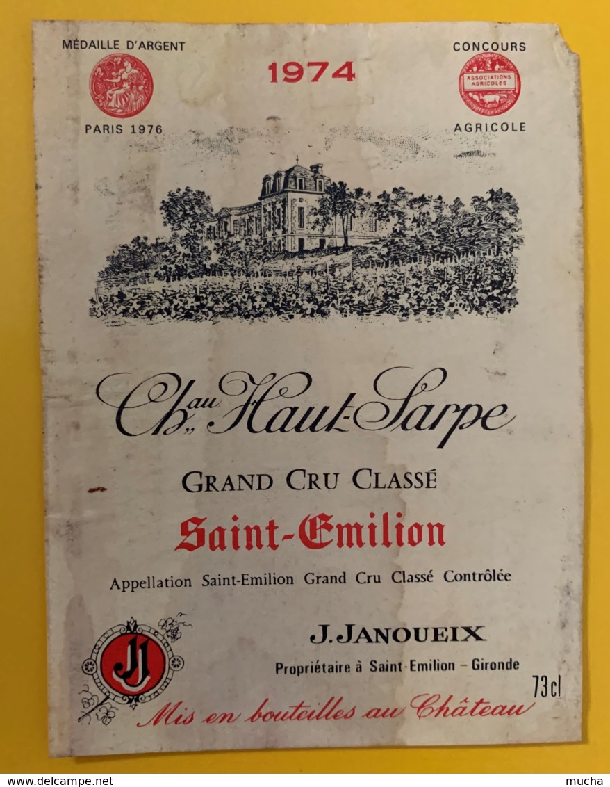 10340 - Château Haut-Sarpe1974 Saint Emilion - Bordeaux