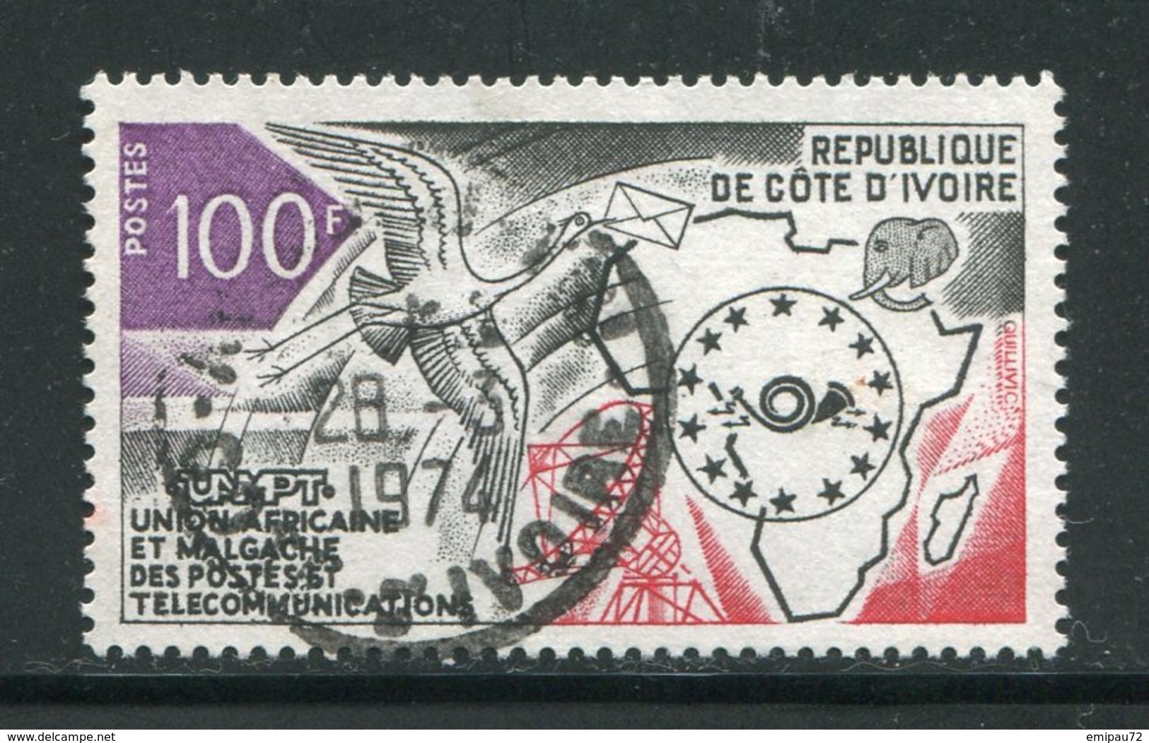 COTE D'IVOIRE- Y&T N°360- Oblitéré - Ivory Coast (1960-...)