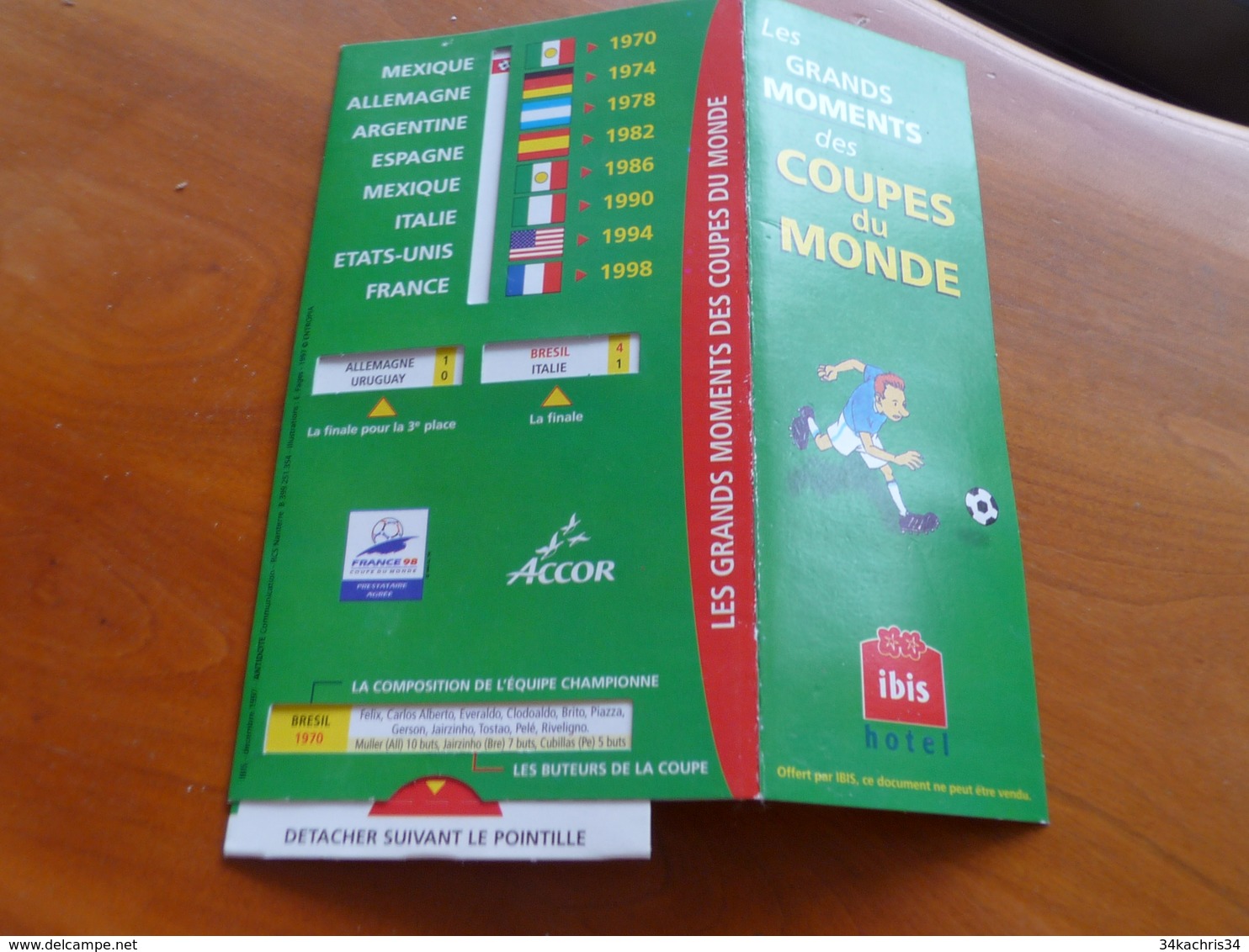 Coupe Du Monde France 98 World Cup Football France Pub Publicité Les Grands Moments Du Footba Officiel France à  Système - Kleding, Souvenirs & Andere