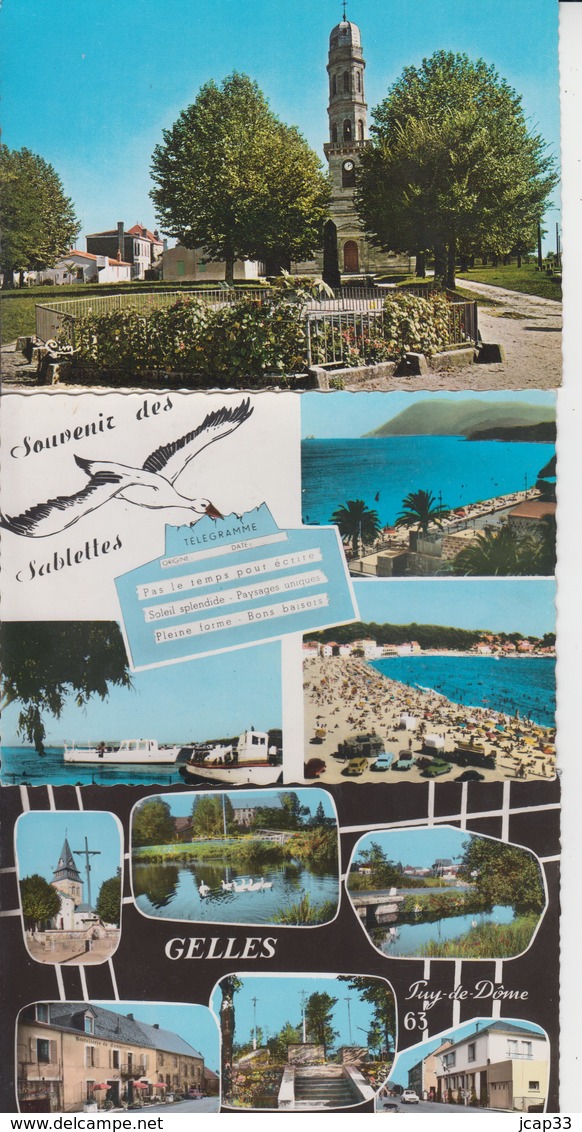 LOT DE 90 CARTES ANN 50/70 (Bords Dentelés) -  écrites Et Non écrites - Pas De Paris, Lourdes ... Qqes Ex En Scan  - - 5 - 99 Cartes