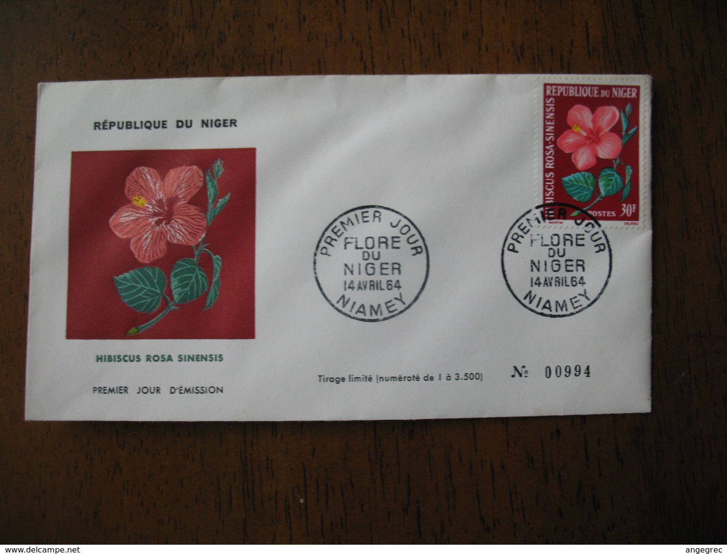 FDC  Enveloppe  Niger Niamey  Fleurs  1964    à Voir - Niger (1960-...)