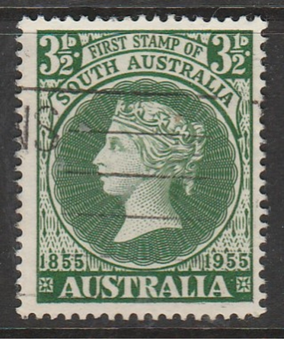 Australia 1955 The 100th Anniversary Of The First Stamp In South Australia 3½ P Green SW 256 O Used - Used Stamps