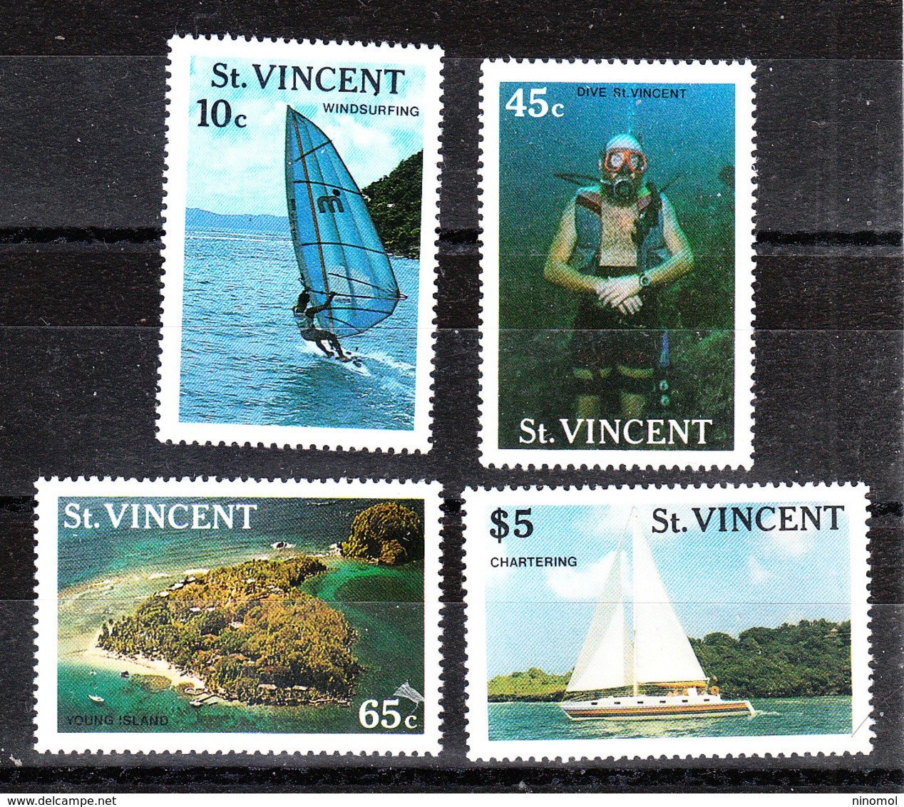 St. Vincent  - 1988. Windsurf, Vela, Immersione. Windsurfing, Sailing, Diving. Complete MNH Series - Altri & Non Classificati