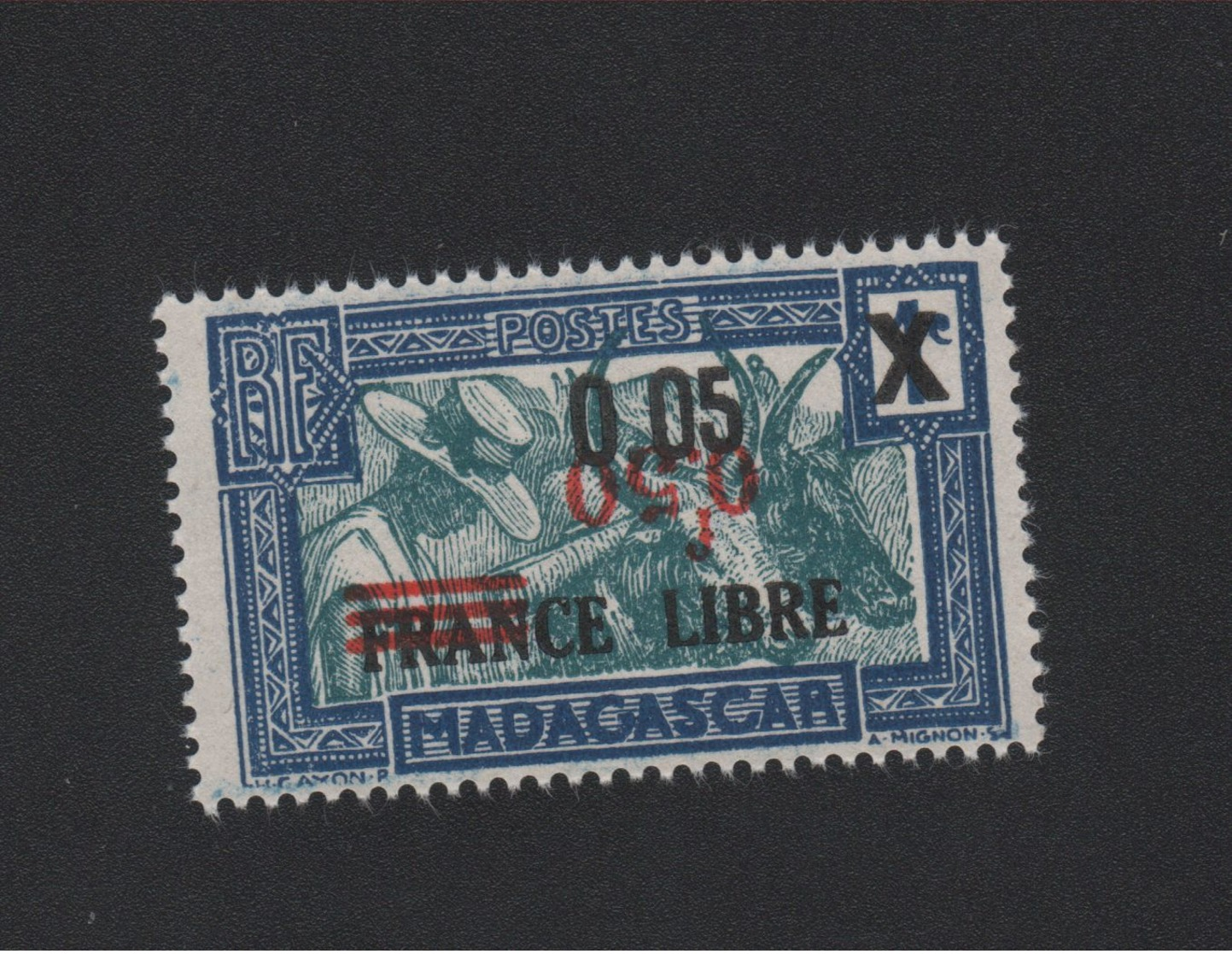 Faux Madagascar N° 241b Surcharge Roucge Renversée Nsg - Unused Stamps