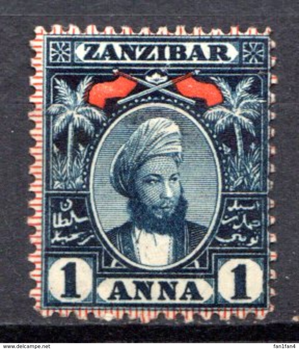 ZANZIBAR - (Protectorat Britannique) - 1898 - N° 44 - 1 A. Bleu-noir - (Sultan Seyyid Hamed Bin Thweini) - Zanzibar (...-1963)