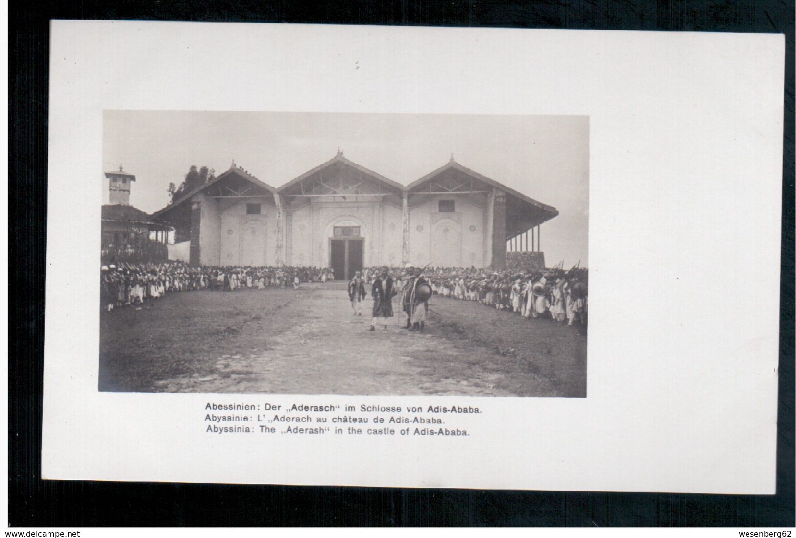 ETHIOPIE   L'Aderach Au Château De Adis-Ababa  Ca 1910 OLD  POSTCARD - Ethiopia