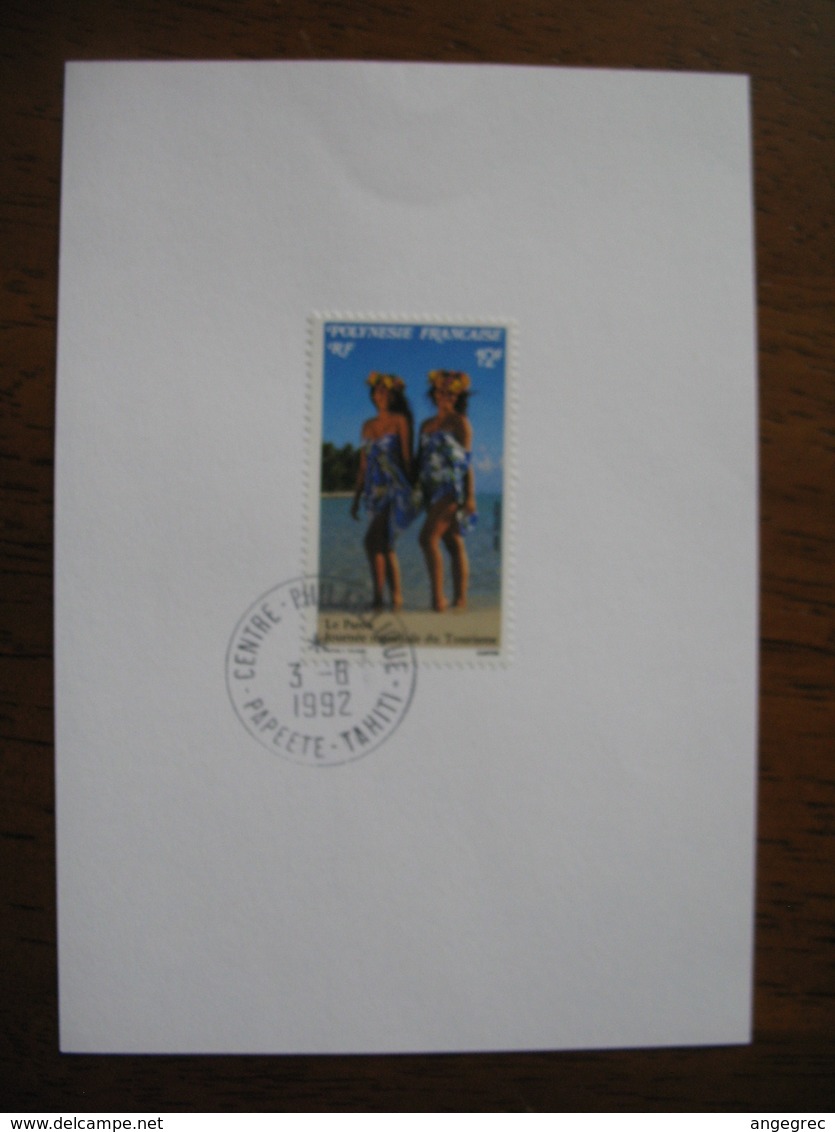 Polynésie 1992 N° 367  Papeete Tahiti Tableau Journée Mondiale Du Tourisme à Voir - Lettres & Documents