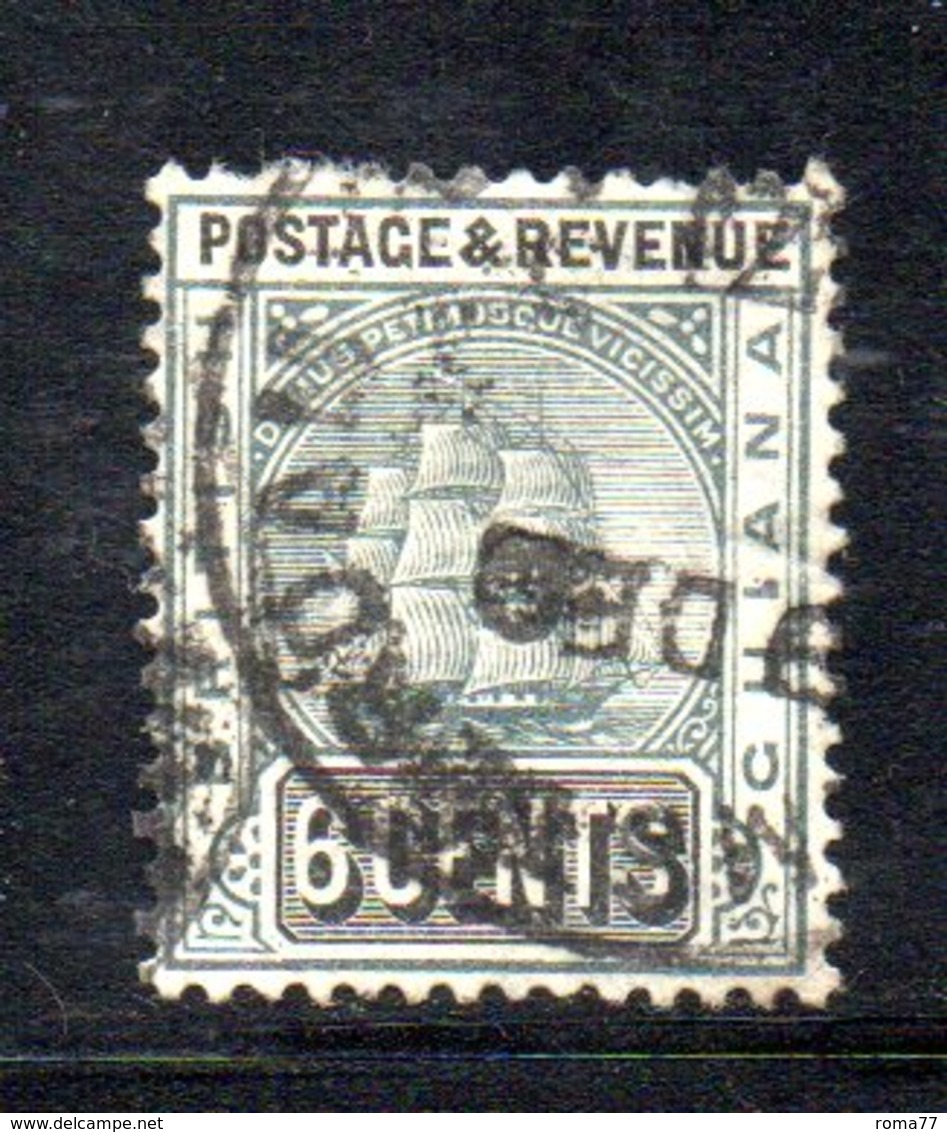 APR365 - BRITISH GUYANA 1905 , Yvert  N. 104  Usato. Fil Multi CA - Guyana Britannica (...-1966)