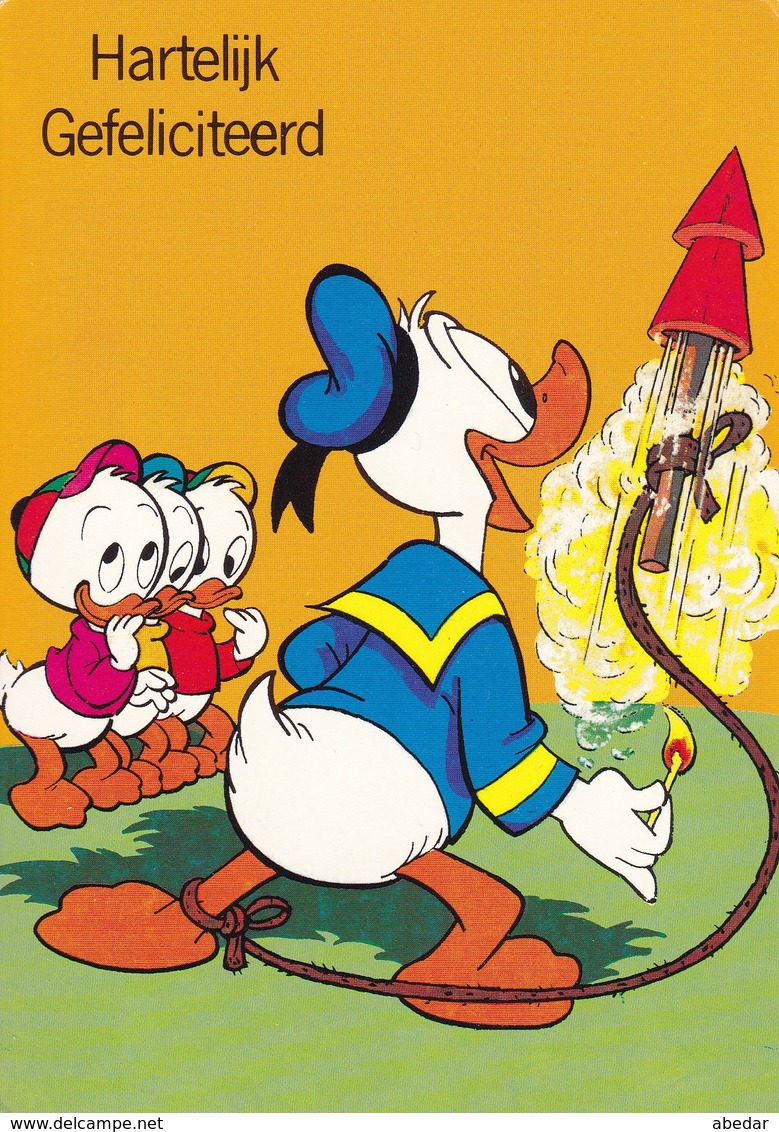 WALT DISNEY  Donald Duck  Kwik Kwek En Kwak  Old Postcard 1993 - Disneyland