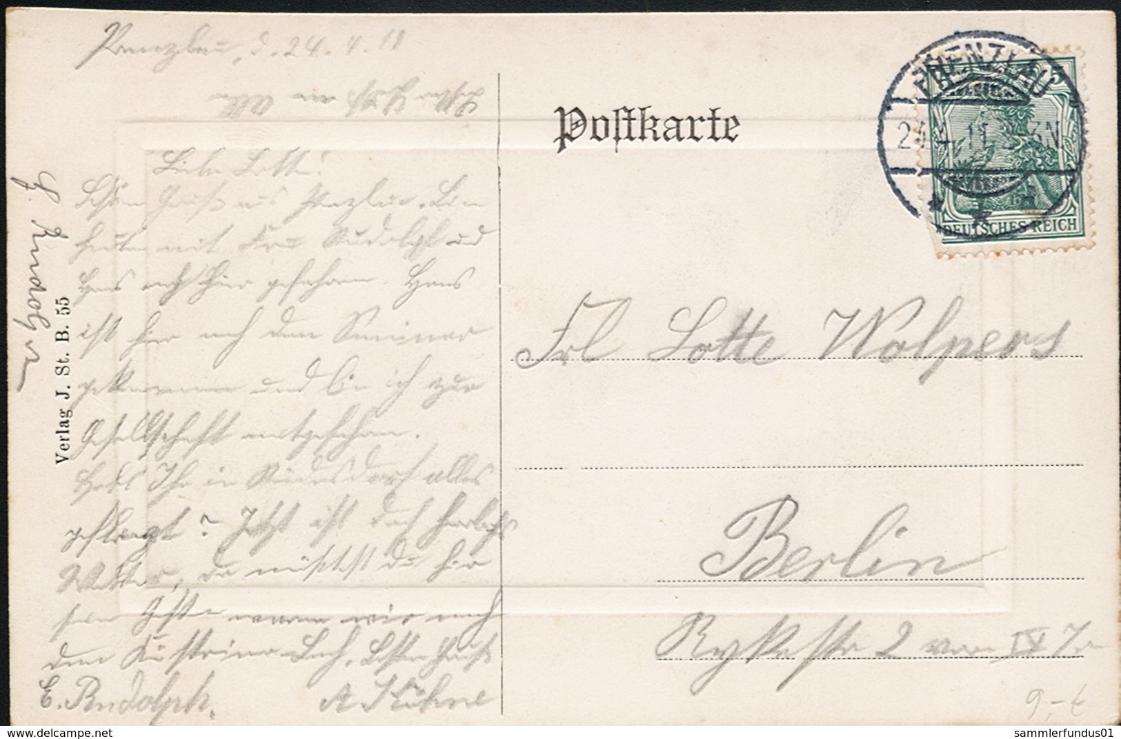 AK/CP Präge AK Prenzlau   Gel./circ.. 1911   Erhaltung /Cond.  2/2-  Nr. 00754 - Prenzlau