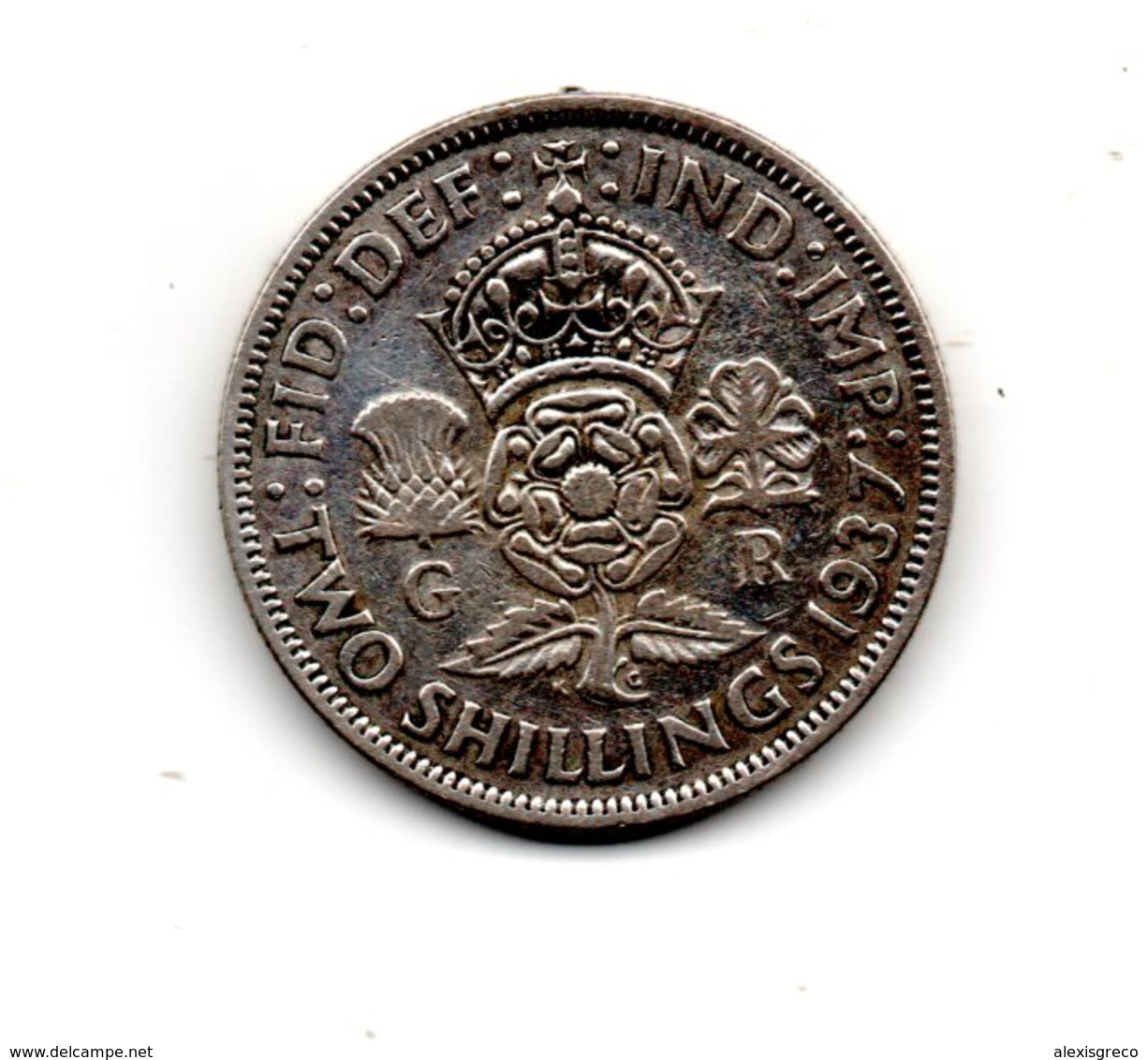 Great Britain 1937 GEORGE VI   TWO SHILLINGS (FLORIN)  USED VERY FINE CONDITION. (DH17.) - Other & Unclassified