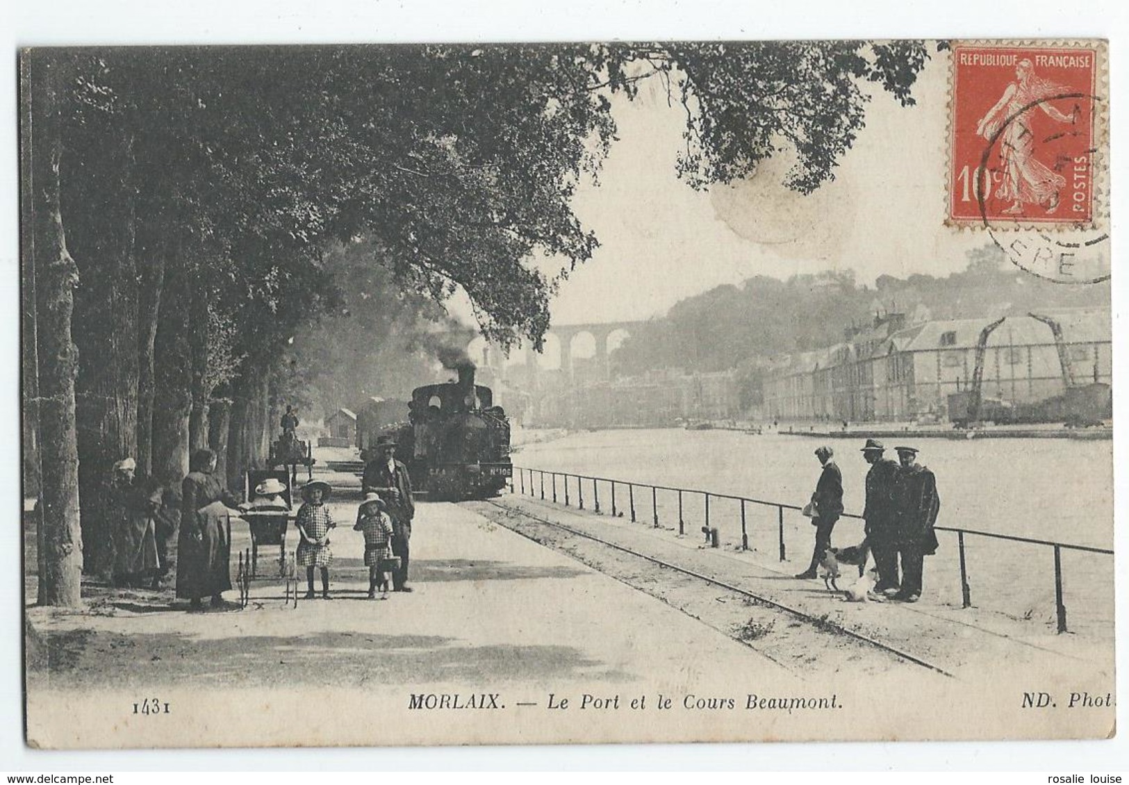 MORLAIX (29) - Le Port Et Le Cours Beaumont  -  (Train) - Morlaix