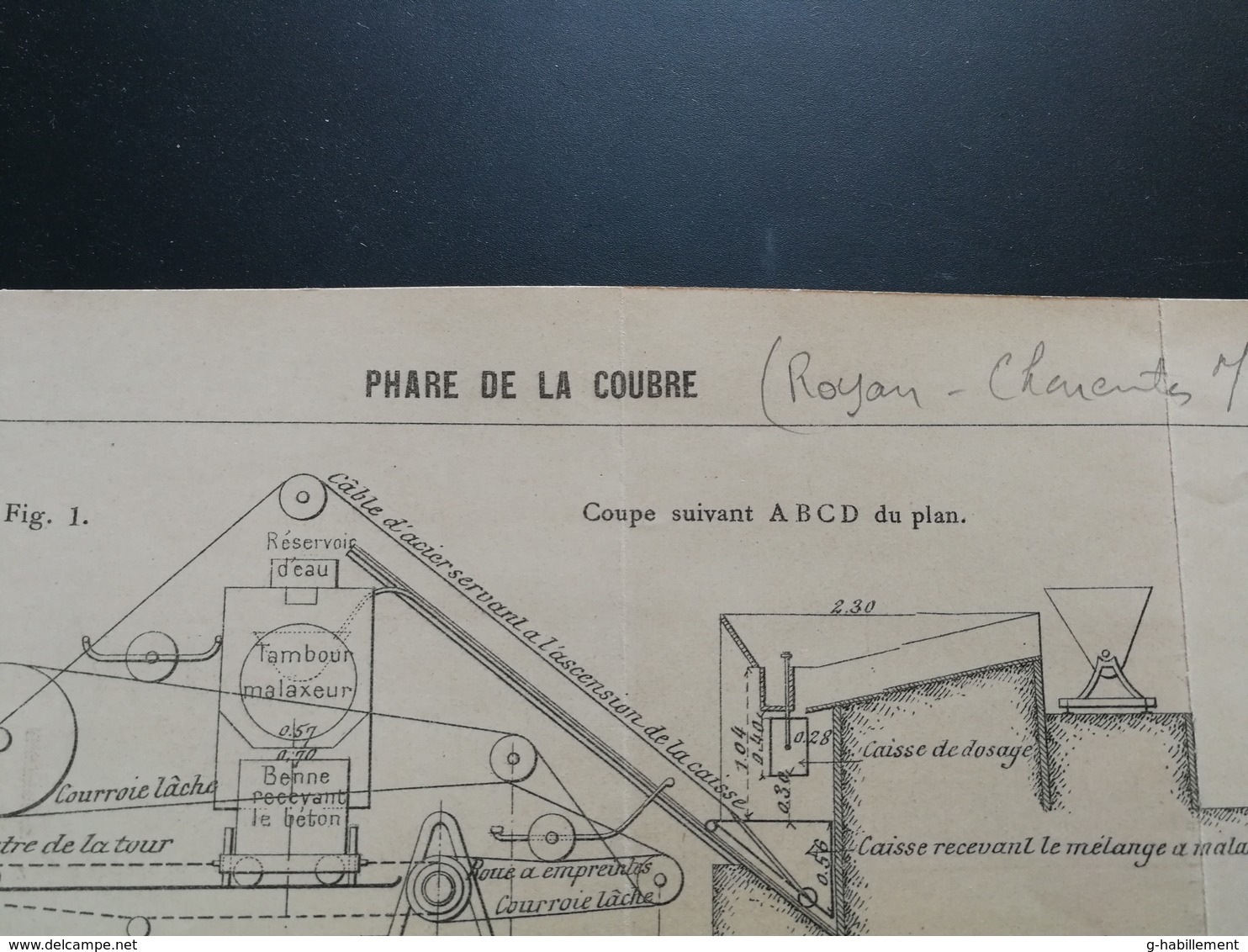 ANNALES DES PONTS Et CHAUSSEES (Dep 61) - Plan Du Phare De La Courbe - 1906 (CLC52) - Cartes Marines