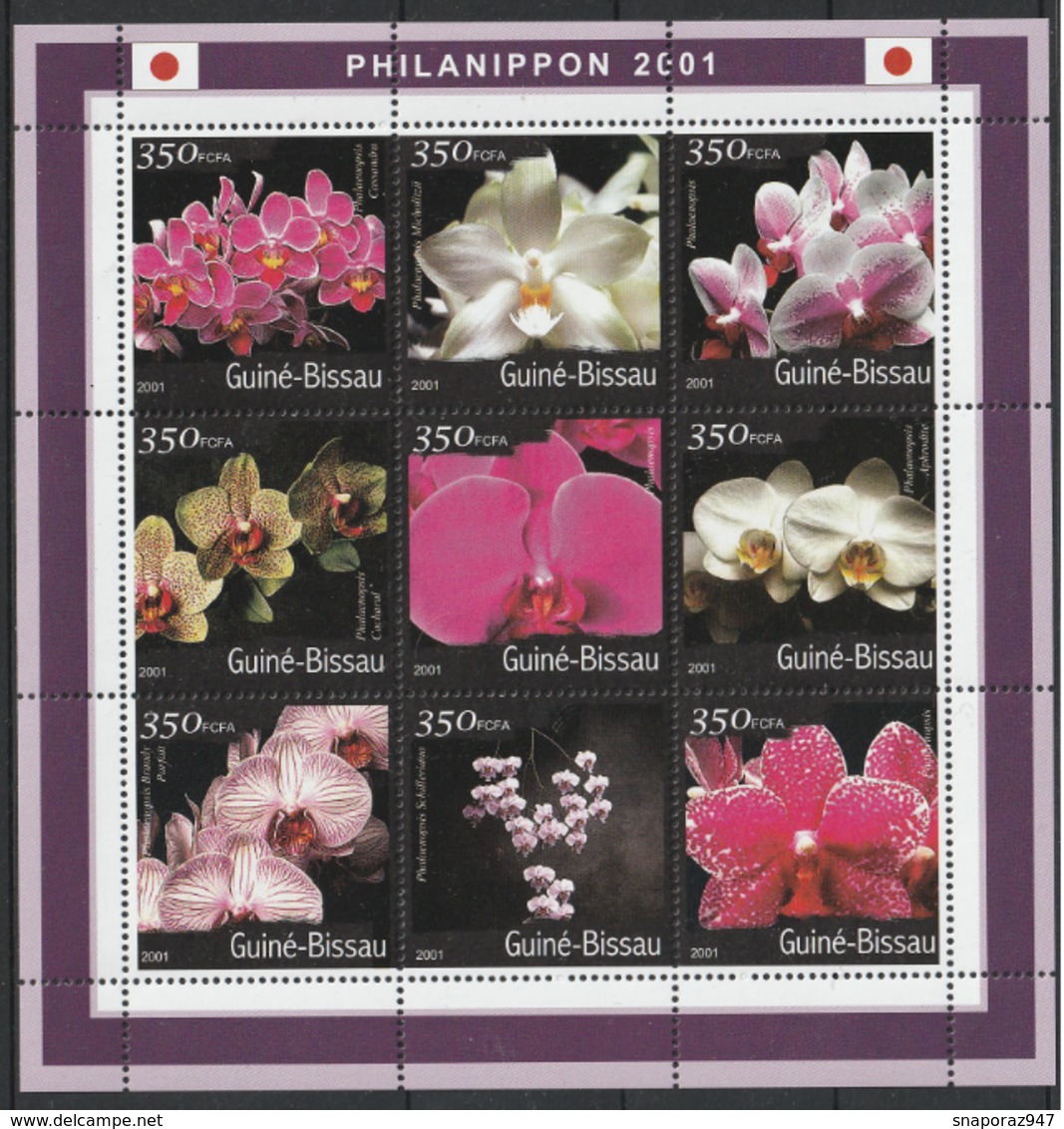 2001 Guinea Bissau Orchidee Orchids Orchidèes Fiori Flowers Blumen Fleurs MNH** Ro - Orchideen