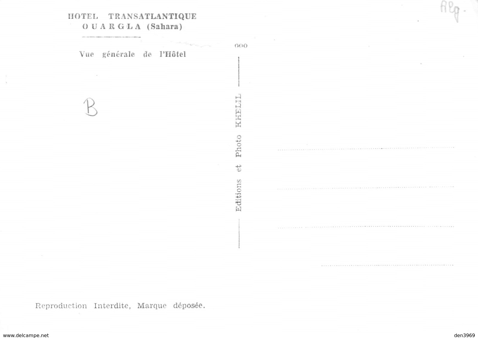 Algérie - OUARGLA - Vue Générale De L'Hôtel Transatlantique - Photo Khelil - Ouargla