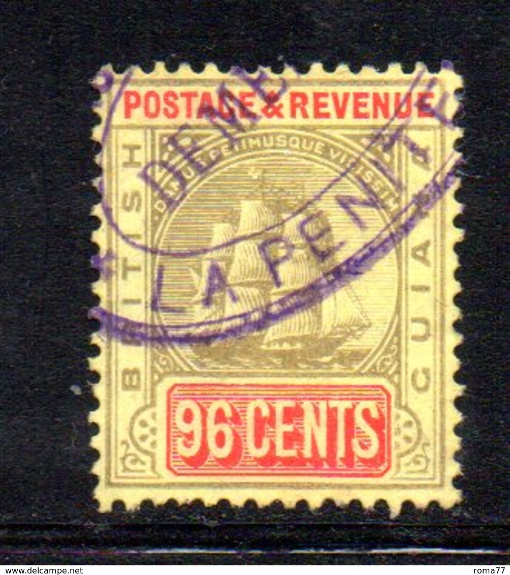 APR361 - BRITISH GUYANA 1905 , Yvert  N. 105  Usato. Fil Multi CA. - Guyana Britannica (...-1966)