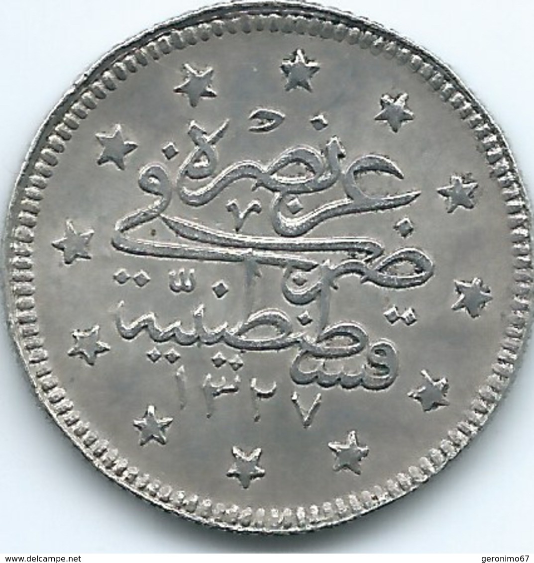 Turkey - Ottoman - Mohammed V - AH1327 / 3 (1911) - 2 Kurus - KM749 - Turquie