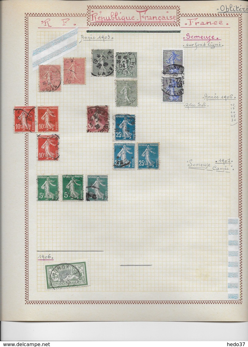 France Oblitérés Collection Des Origines à 1940 - 25 Scans - Collections