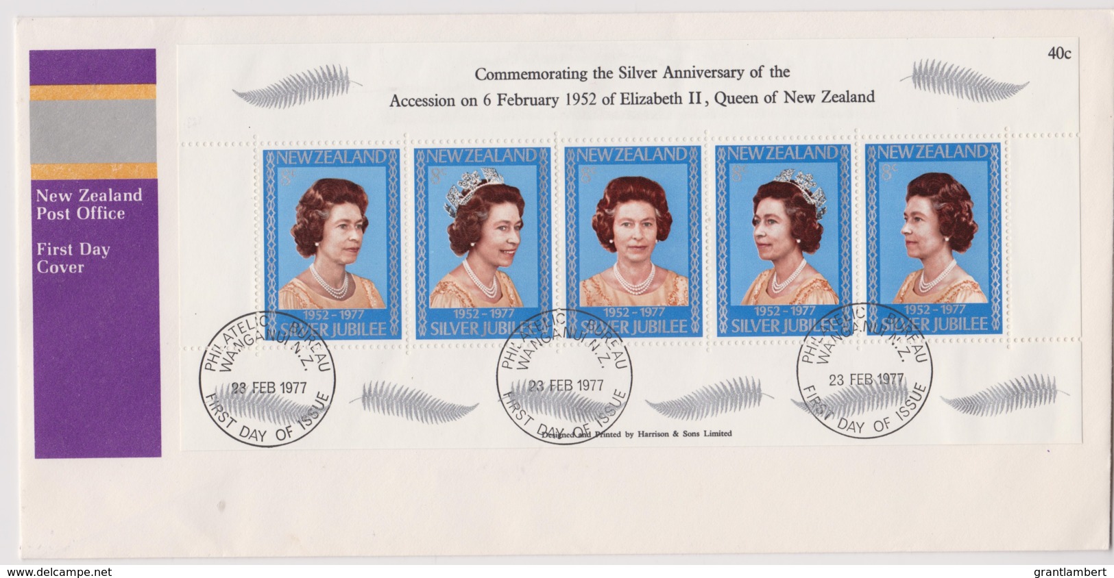 New Zealand 1977 Queen Elizabeth Silver Anniversary Accession FDC - FDC