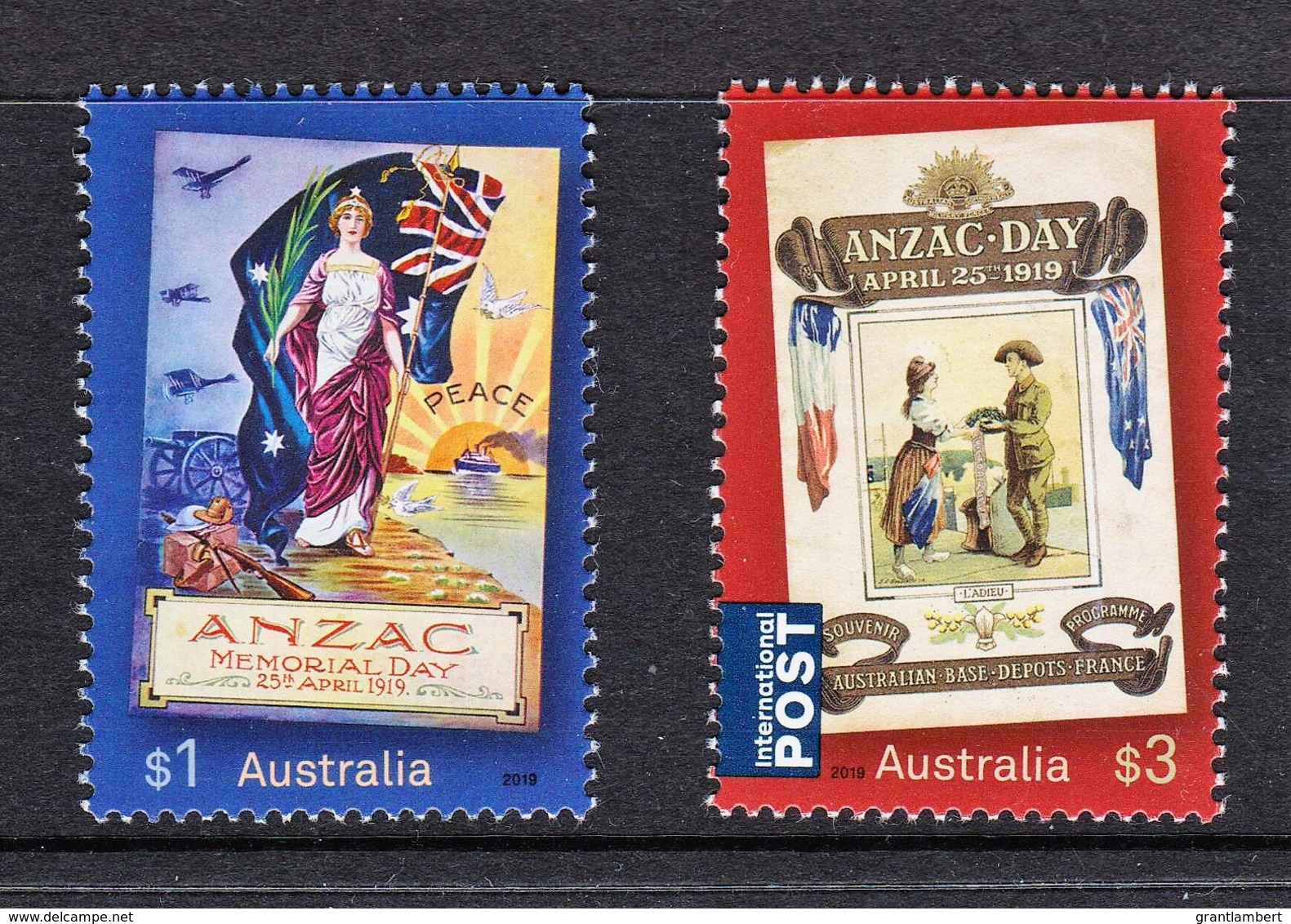 Australia 2019 ANZAC DAY 1919 Set Of 2 MNH - Mint Stamps