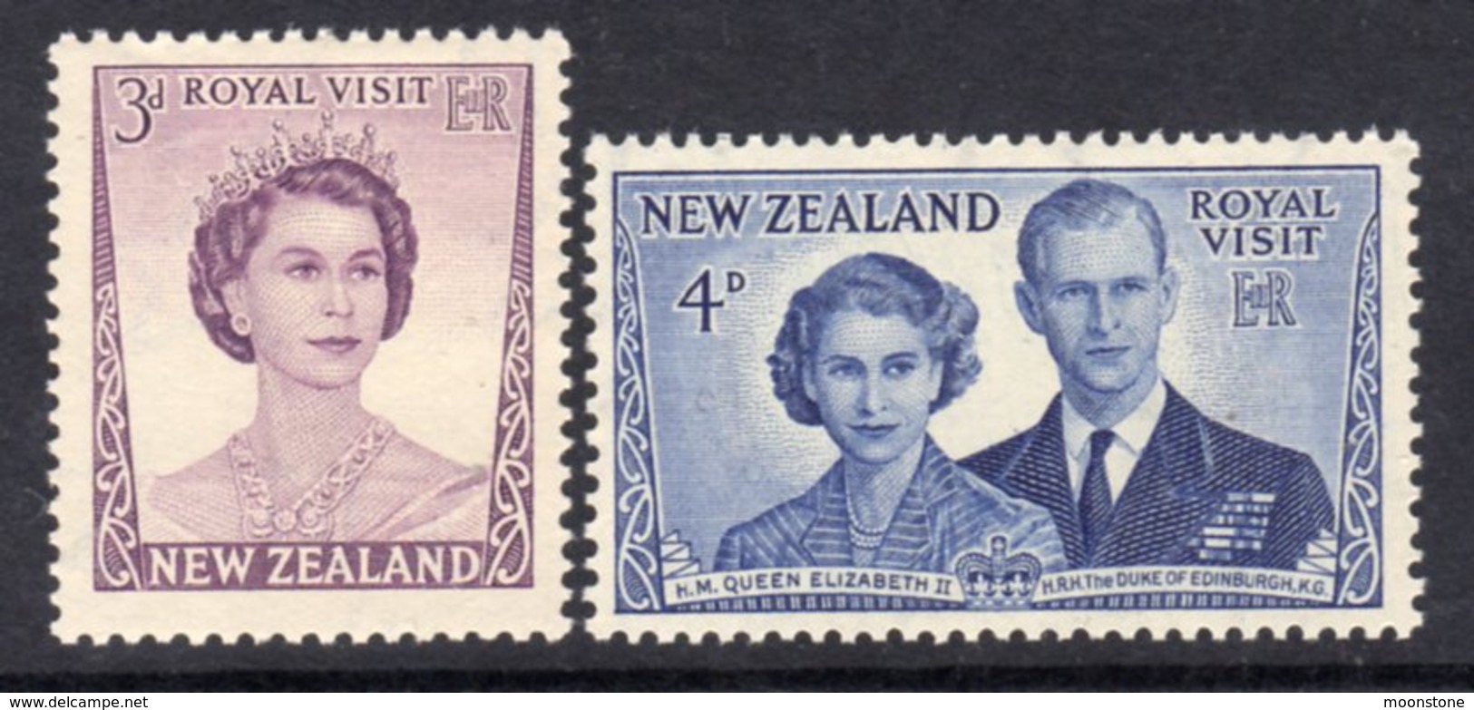 New Zealand 1953 Royal Visit Set Of 2, Hinged Mint, SG 721/2 - Unused Stamps