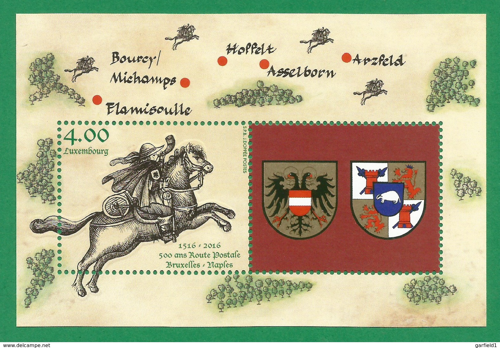 Luxemburg  2016 , Thurn + Taxis Post - Block - Postfrisch / MNH / (**) - Nuevos