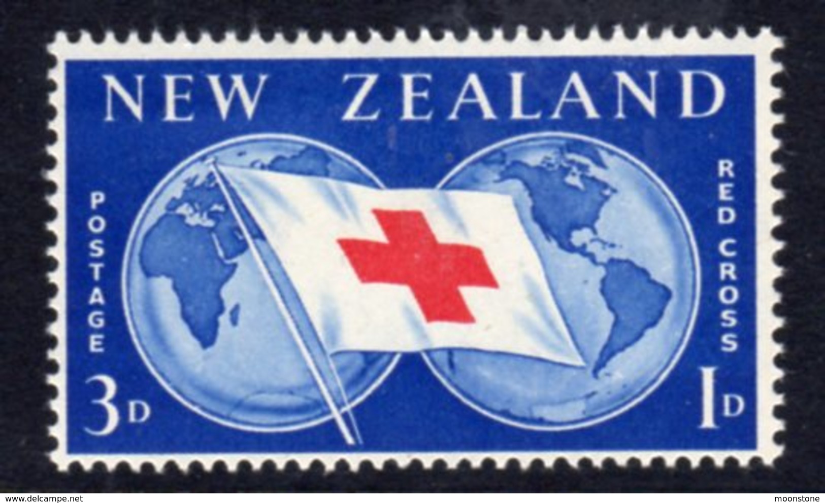 New Zealand 1959 Red Cross Commemoration, Hinged Mint, SG 775 - Unused Stamps