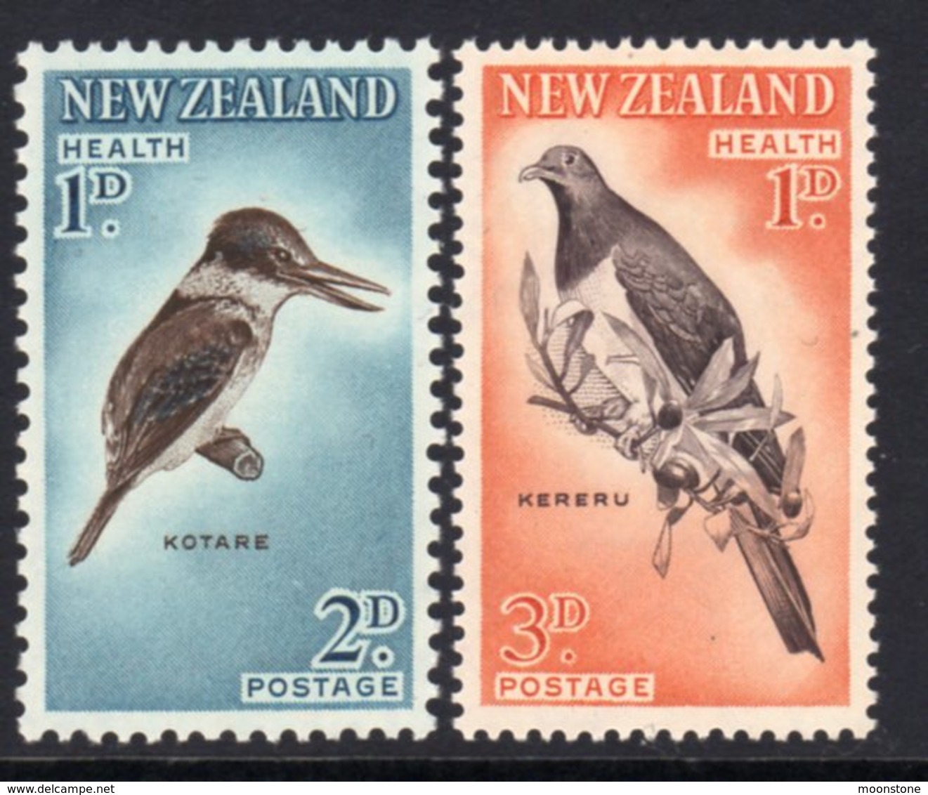 New Zealand 1960 Health Stamps Birds Set Of 2, Hinged Mint, SG 803/4 - Unused Stamps