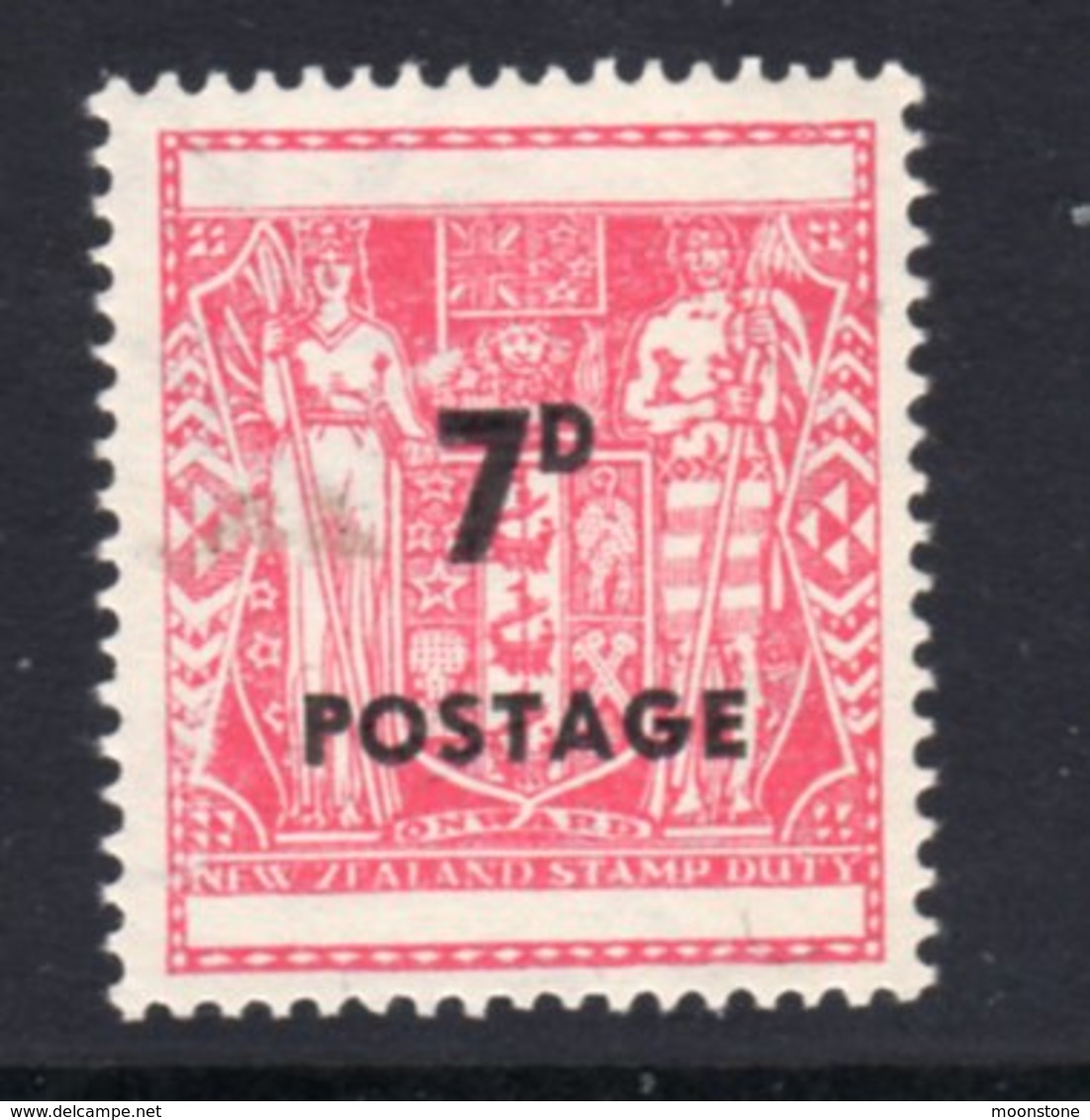 New Zealand 1964 '7d POSTAGE' Surcharge On Blank, MNH, SG 825 - Unused Stamps