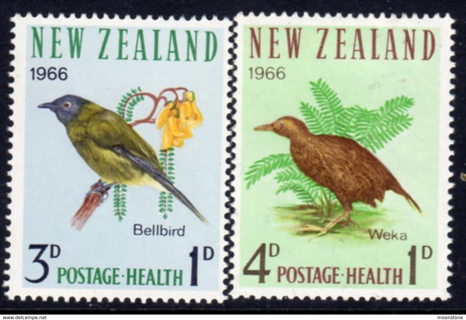 New Zealand 1966 Health Stamps Birds Set Of 2, MNH, SG 839/40 - Unused Stamps