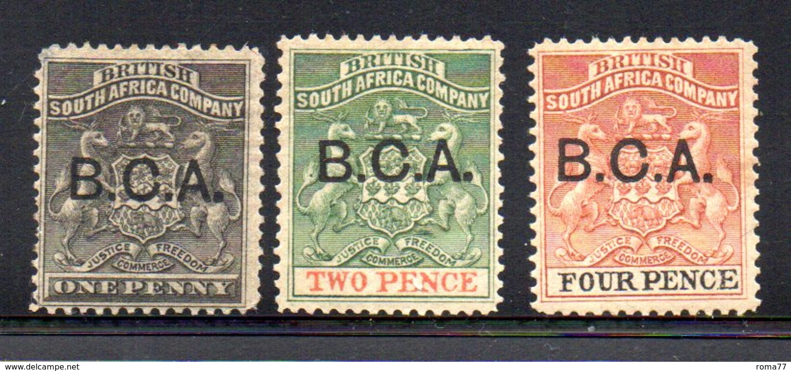 APR392 - BRITISH CENTRAL AFRICA BCA  1891 , Tre Valori * Linguella Forte (2380A) - Altri & Non Classificati