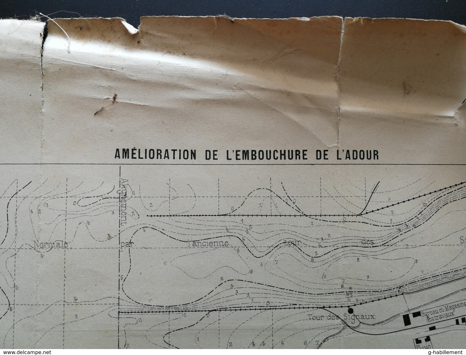 ANNALES PONTS Et CHAUSSEES ( Dep 40) - Plan De L'Amélioration De L'Embouchure De L'Adour - Imp L.Courtier - 1900 (CLC69) - Cartes Marines