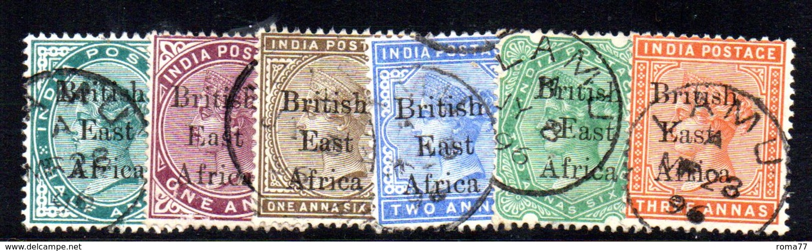 APR397 - BRITISH East AFRICA  1895 , Sei Valori Diversi Usati (2380A) - Africa Orientale Britannica