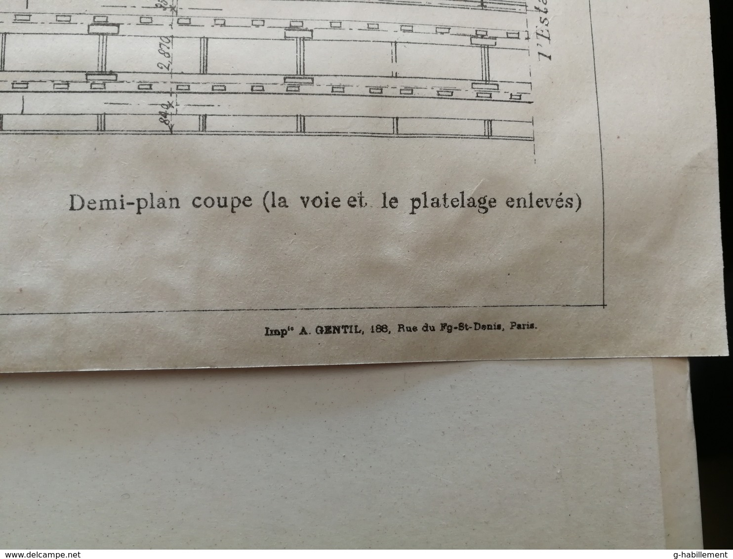 ANNALES DES PONTS Et CHAUSSEES ( Dep 13) - Plan Du Viaduc Sur L'étang De Caronte - Imp A.Gentil- 1915 (CLC71) - Travaux Publics