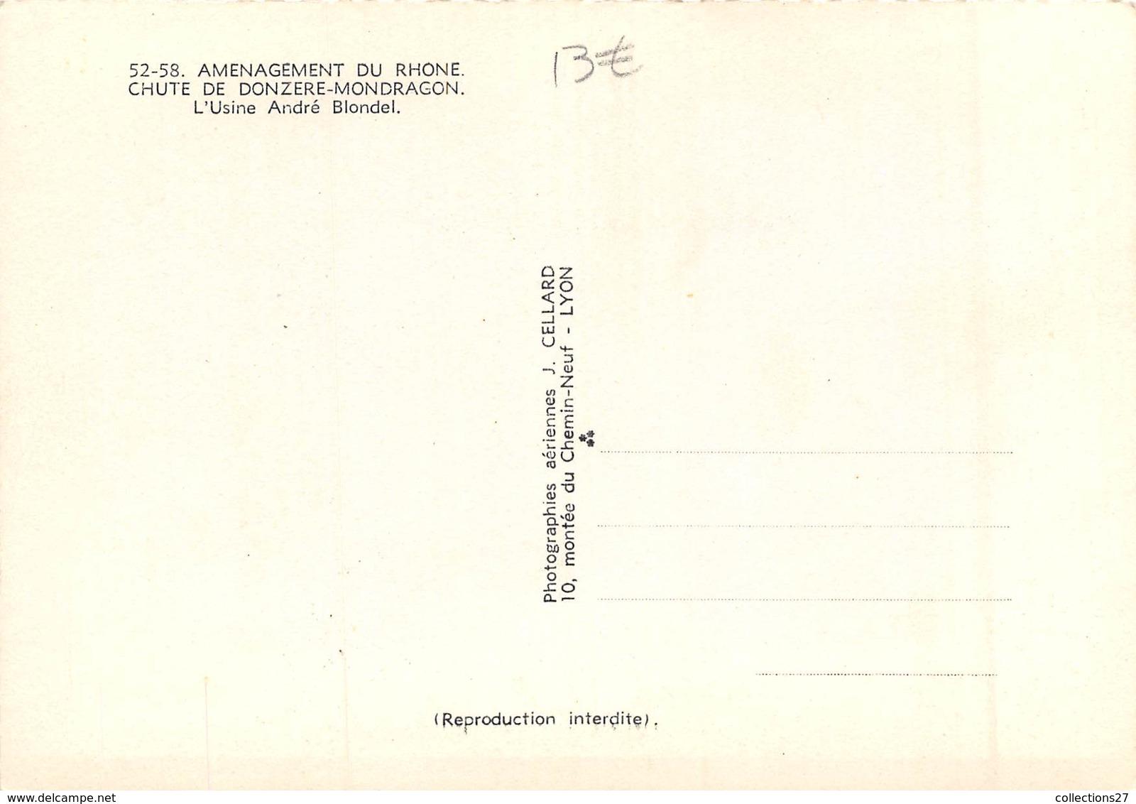 26-DONZERE-MONDRAGON- AMENAGEMENT DU RHONE- L'USINE ANDRE BLONDEL - Donzere