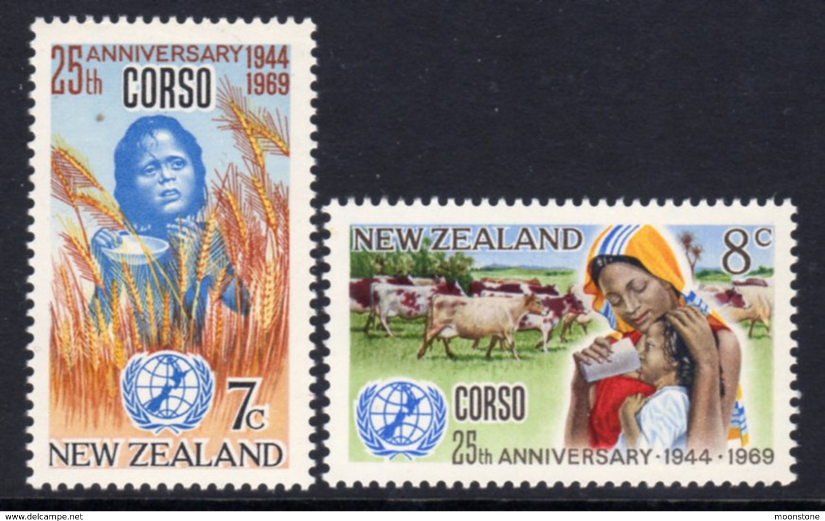 New Zealand 1969 CORSO Relief Services Set Of 2, MNH, SG 911/2 - Unused Stamps