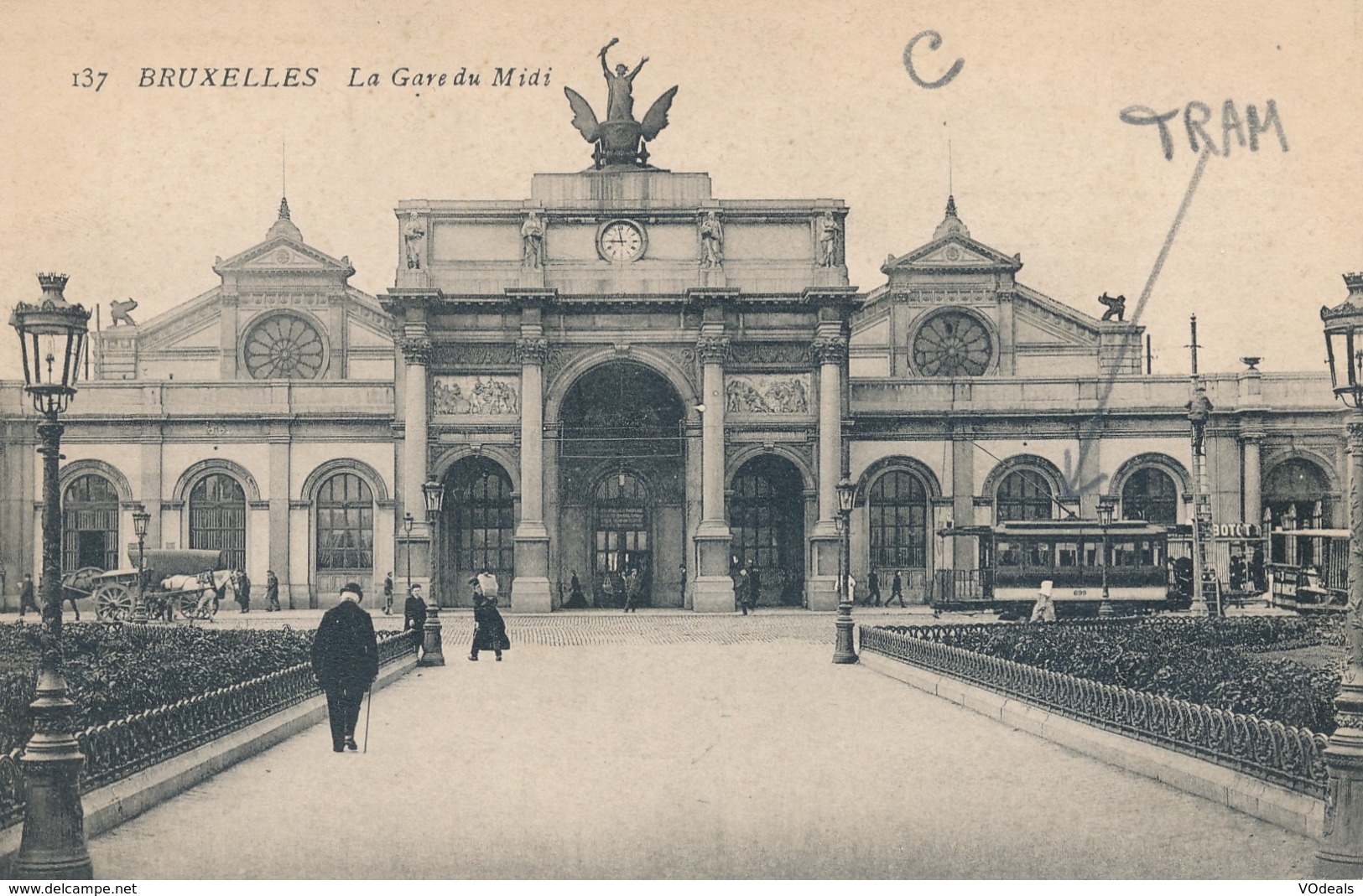 CPA - Belgique - Brussels - Bruxelles - La Gare Du Midi - Spoorwegen, Stations