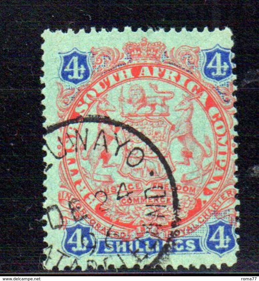 APR396 - BRITISH SOUTH AFRICA COMPANY 1896 , 4 Sh Yvert N. 39  Usato (2380A) - Altri & Non Classificati