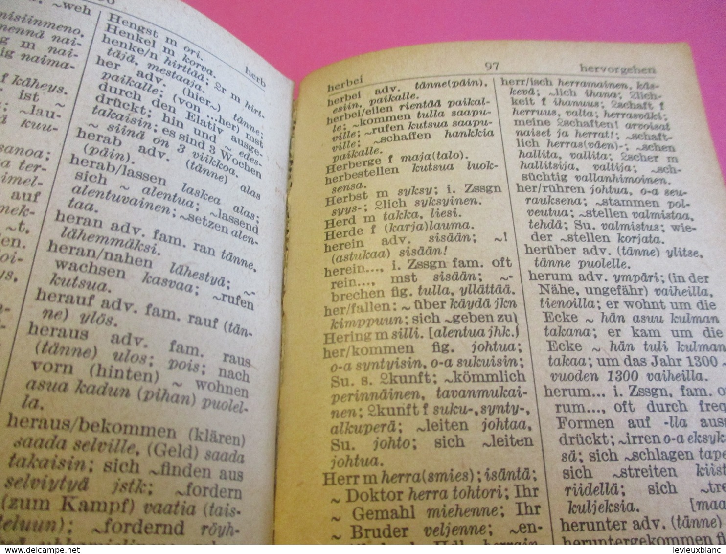 Petit Dictionnaire Deutsch-Finnish/Suomi-SAKSA/Yleis-Sanikirja/ LANGENSCHEIDT/ Universal-Worterbuch/Berlin/ 1952    DIC6 - Dizionari