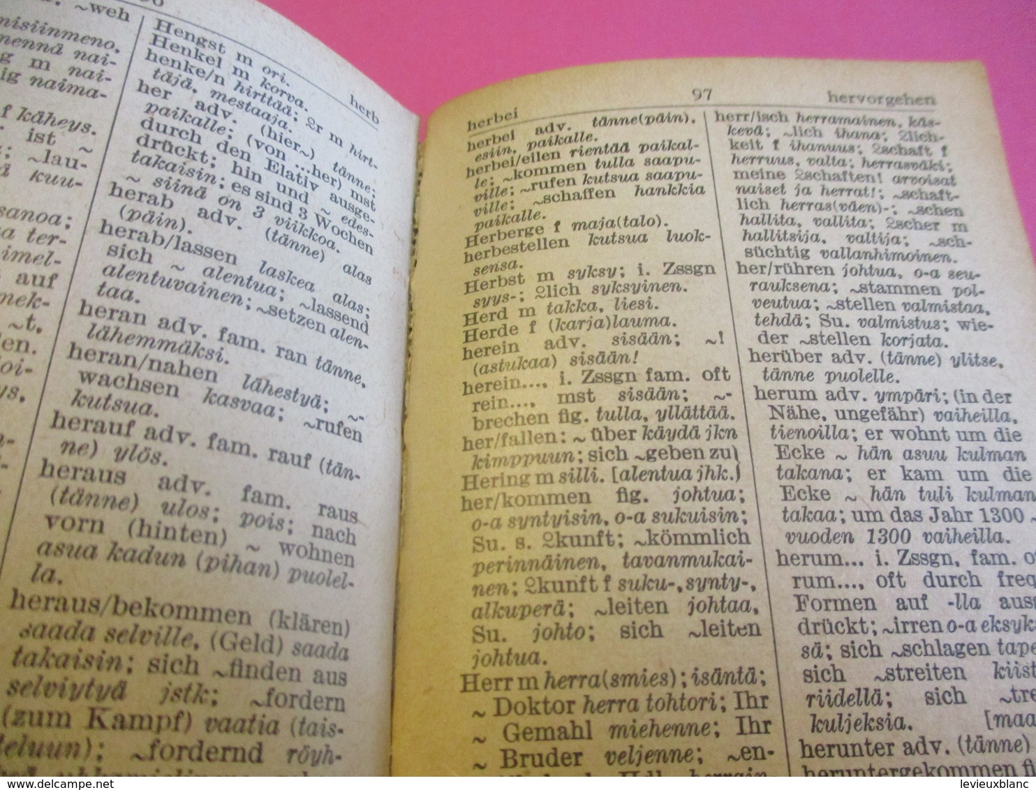 Petit Dictionnaire Deutsch-Finnish/Suomi-SAKSA/Yleis-Sanikirja/ LANGENSCHEIDT/ Universal-Worterbuch/Berlin/ 1952    DIC6 - Dictionnaires