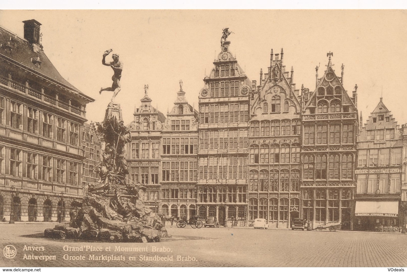 CPA - Belgique - Antwerpen - Anvers - Grand'Place Et Monument Brabo - Antwerpen