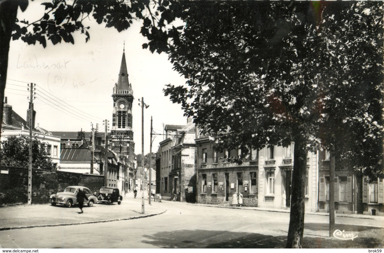 59 LAMBERSART - RUE DU BOURG ( CPSM FORMAT CPA ) - Lambersart