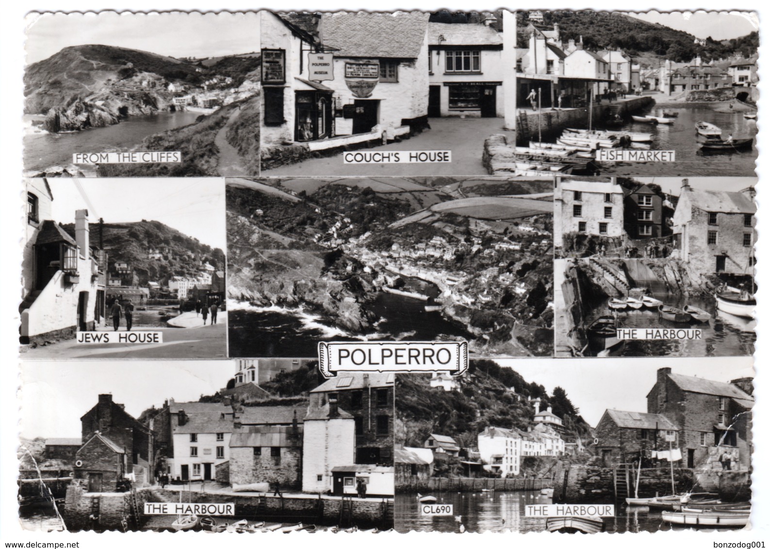 Polperro, Cornwall Multiview. Couch’s House, Fish Market. Real Photo - Other & Unclassified