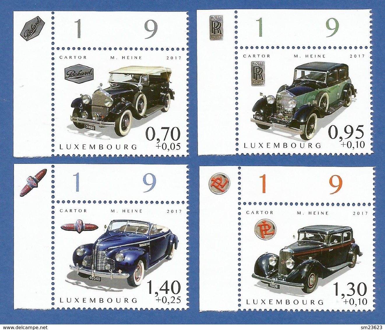 Luxembourg  2017 , Alte Autos / Oldtimer - Compl. Satz - Postfrisch / MNH / (**) - Ungebraucht