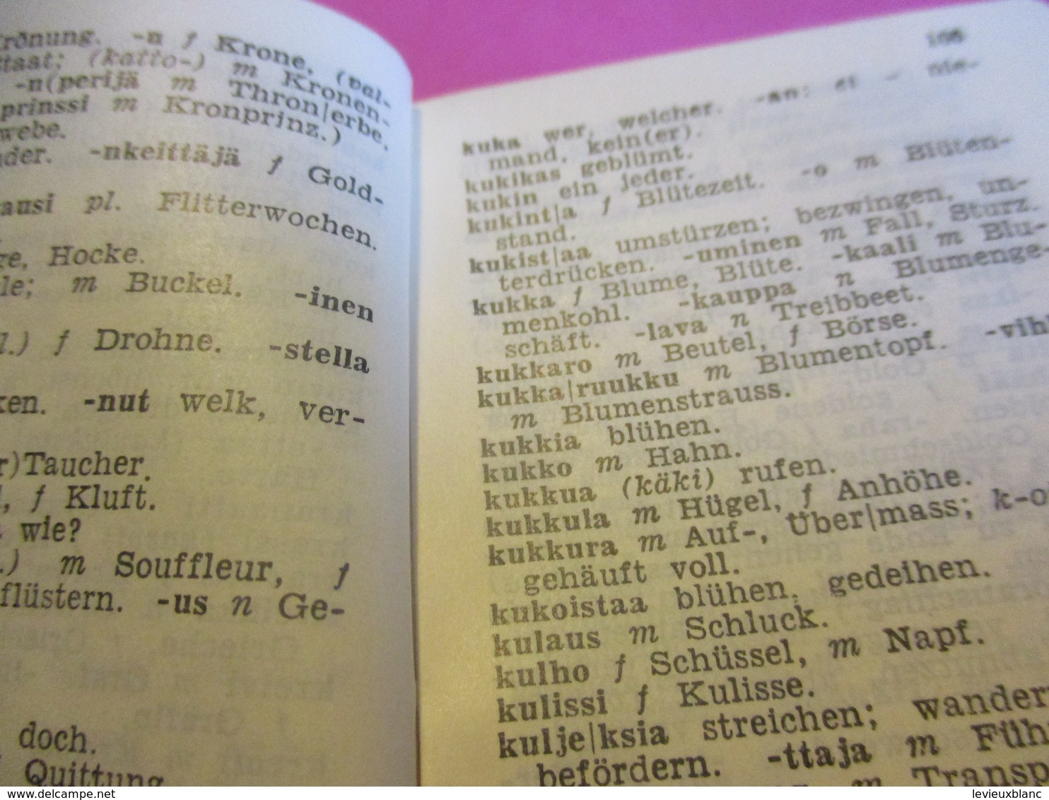 Petit dictionnaire /Suomalais-Saksalainen/PIENOIS-SANAKIRJA/Finnisch-Deursches-Wörterbuch/Helsinki/ 1950    DIC8