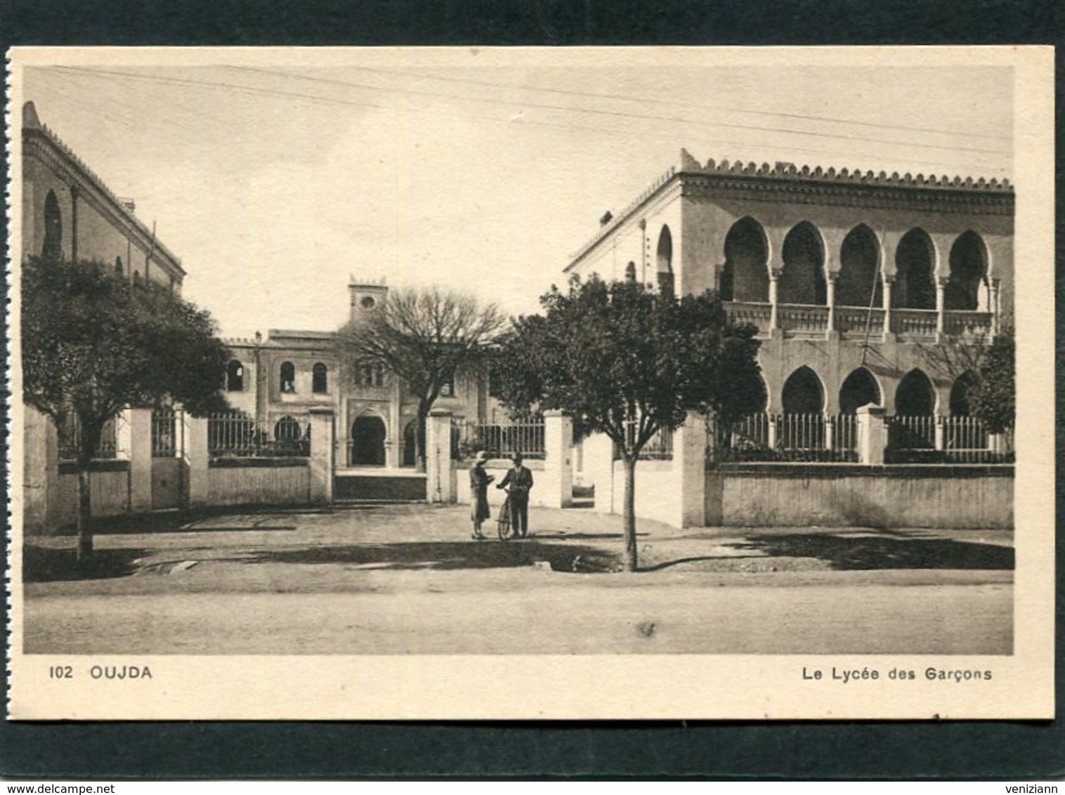 CPA - OUJDA - Le Lycée De Garçons, Animé - Otros & Sin Clasificación