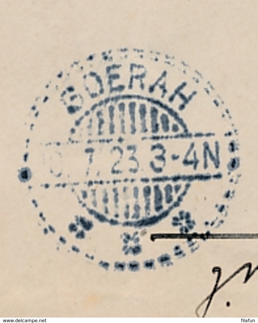 Nederlands Indië - 1923 - 12,5 Cent Wilhelmina , Envelop + 7,5 Cent Van LB GOERAH Naar Roermond / Nederland - Nederlands-Indië