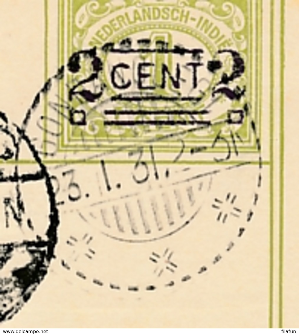 Nederlands Indië - 1931 - 2 Cent Opdruk Op Verhuiskaart Van LB GONDANGLEGI Naar Malang - Nederlands-Indië