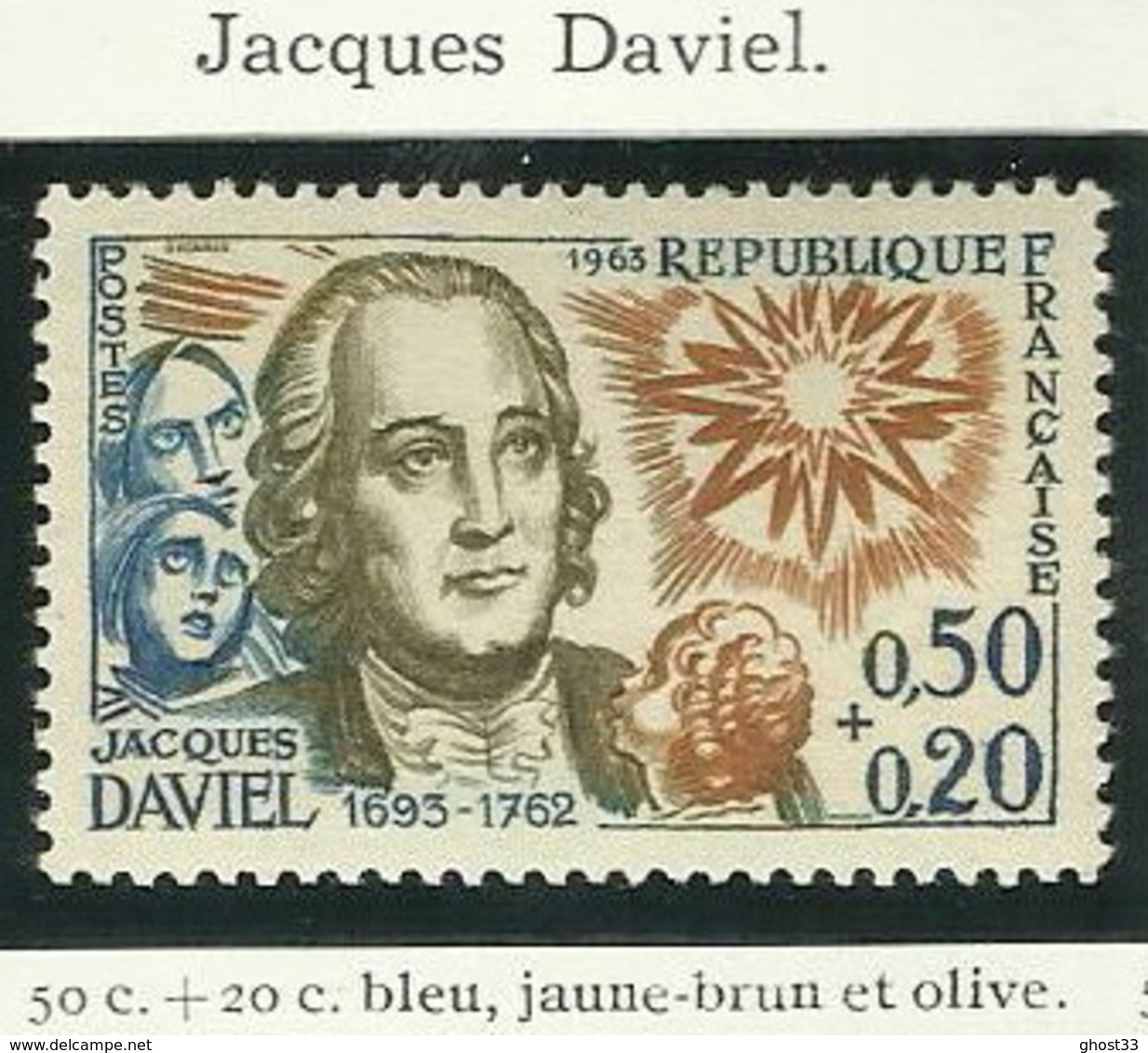 FRANCE - 1963 - JACQUES DAVIEL - YT N° 1374 - TIMBRE NEUF** - Ongebruikt